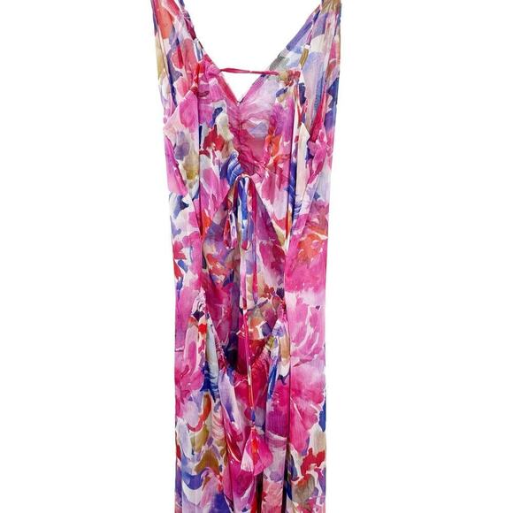 Misa Adjustable Straps Full Bloom NEGINE  Maxi Dress Pink Size XS NWOT - Picture 9 of 11